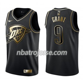 Män Oklahoma City Thunder Tröja Jerami Grant 9 Nike Svart Guld Edition Swingman
